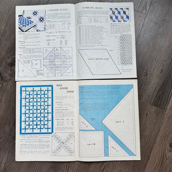 Vintage 50s Quilt Pattern Books Lot of 2 Covered Wagon& All-Year 24 Patterns - Picture 8 of 10